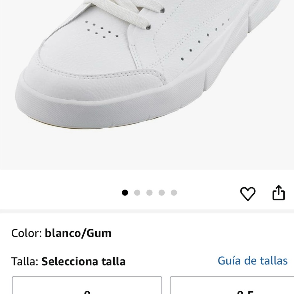On Running White Men's Sneakers with Gold Logo - Picture 3 of 4
